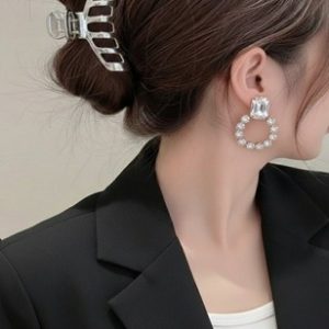 Elegant Crystal Stud & Hoop Drop Jhumka Earrings