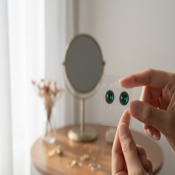 emerald green crystal earrings 3
