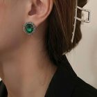 emerald green crystal earrings1