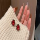 royal red stud earings 3